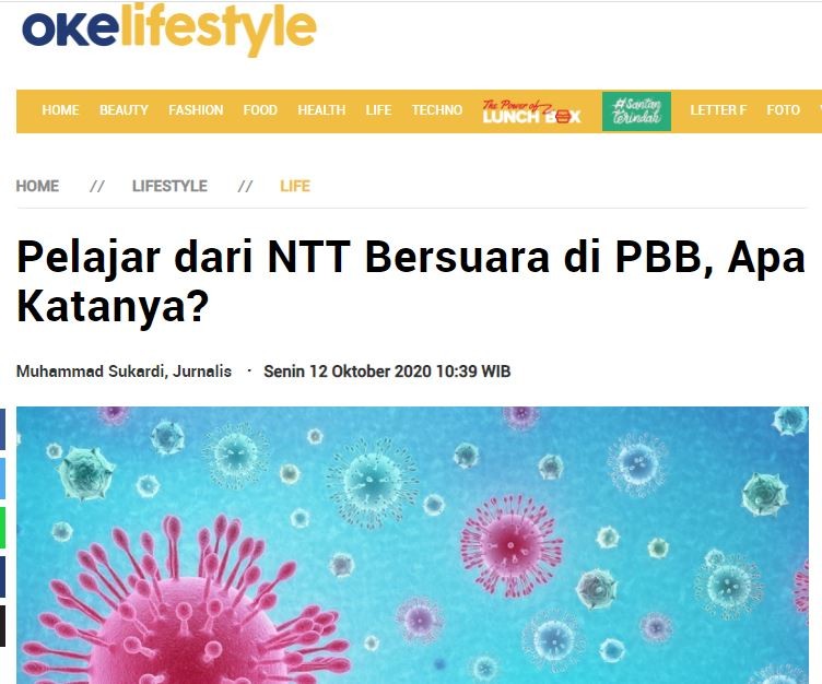 Pelajar dari NTT Bersuara di PBB, Apa Katanya?