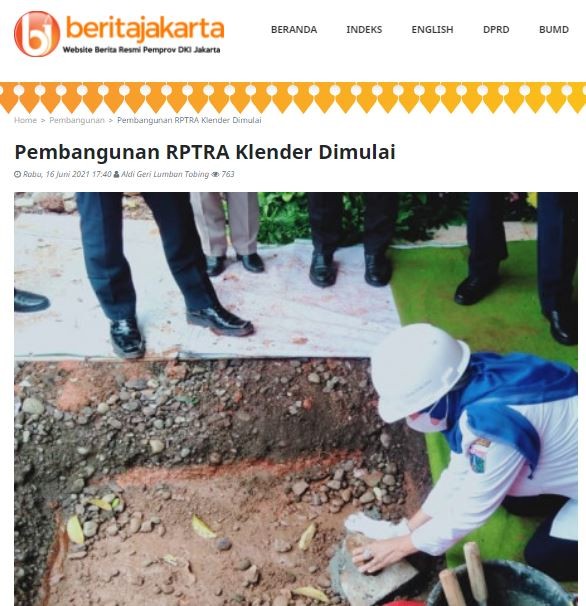 Pembangunan RPTRA Klender Dimulai