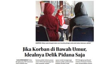 Jika Korban di Bawah Umur, Idealnya Delik Pidana Saja