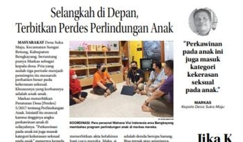 Selangkah di Depan, Terbitkan Perdes Perlindungan Anak