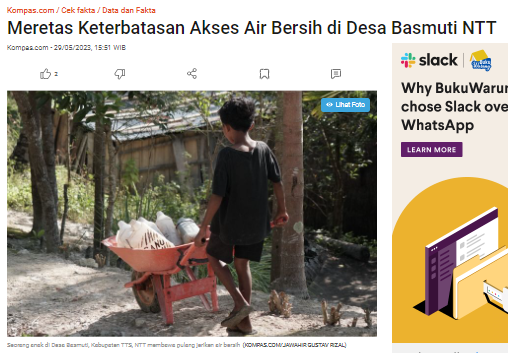 Meretas Keterbatasan Akses Air Bersih di Desa Basmuti NTT