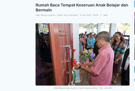 Rumah Baca Tempat Keseruan Anak Belajar dan Bermain