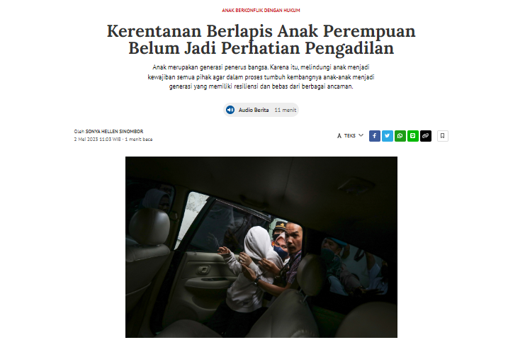 Kerentanan Berlapis Anak Perempuan Belum Jadi Perhatian Pengadilan