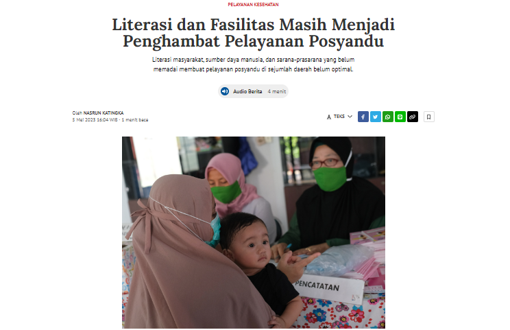 Literasi dan Fasilitas Masih Menjadi Penghambat Pelayanan Posyandu