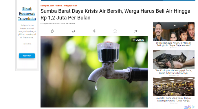 Sumba Barat Daya Krisis Air Bersih, Warga Harus Beli Air Hingga Rp 1,2 Juta Per Bulan