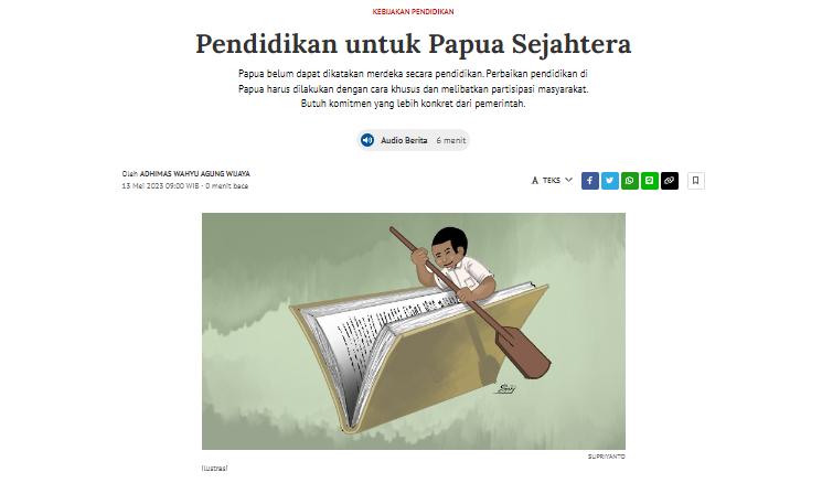 OPINI: Pendidikan untuk Papua Sejahtera