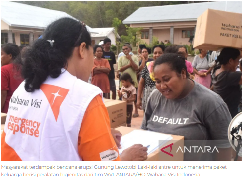 WVI Komitmen Bantu Penuhi Pendidikan Anak Terdampak Erupsi Lewotobi